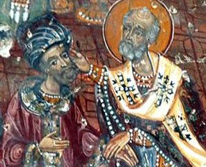St. Nicholas slaps the heretic Arius