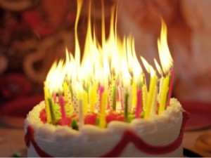 flaming-birthday-cake